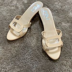 FSJ Women Summer Low Heels Mules Sandal